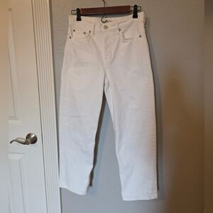 Banana Republic Straight Fit White Jeans, Size 26 Petite